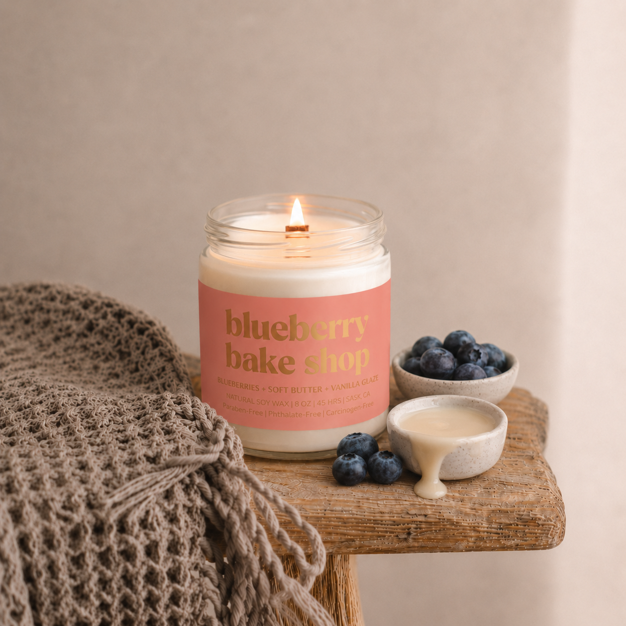 Prairie Creek Candles - BLUEBERRY BAKE SHOP | 8OZ NON TOXIC SOY CANDLE | FALL COLLECTION