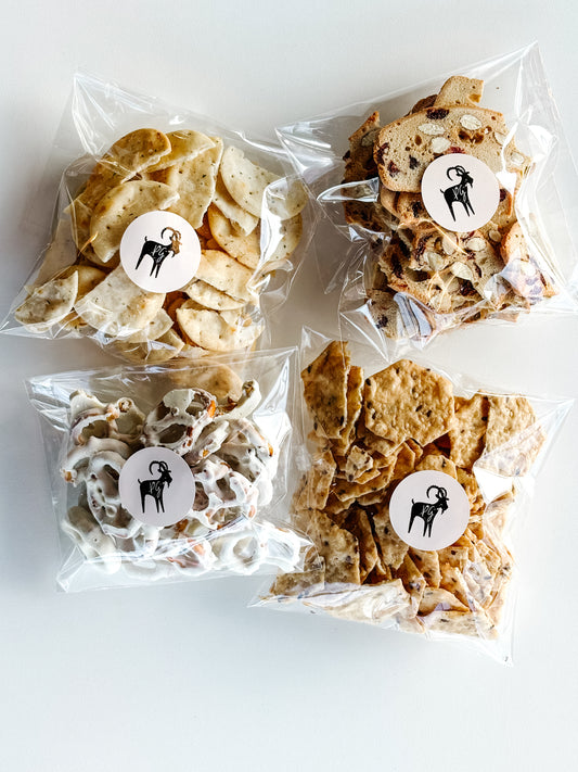 Broken pretzels/crackers