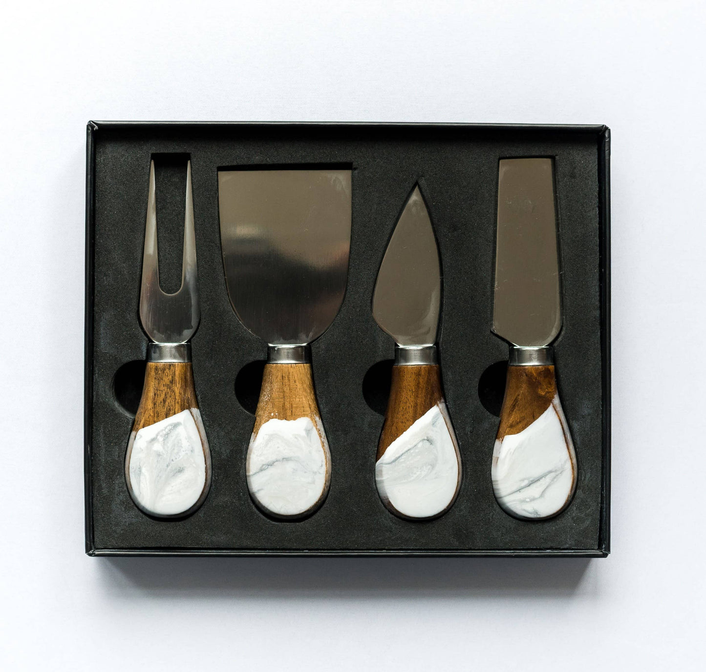 Lynn & Liana Designs - Resin Coated Cheese Knife Set - Set of 4 - NO TARIFFS!: Ocean Vibes