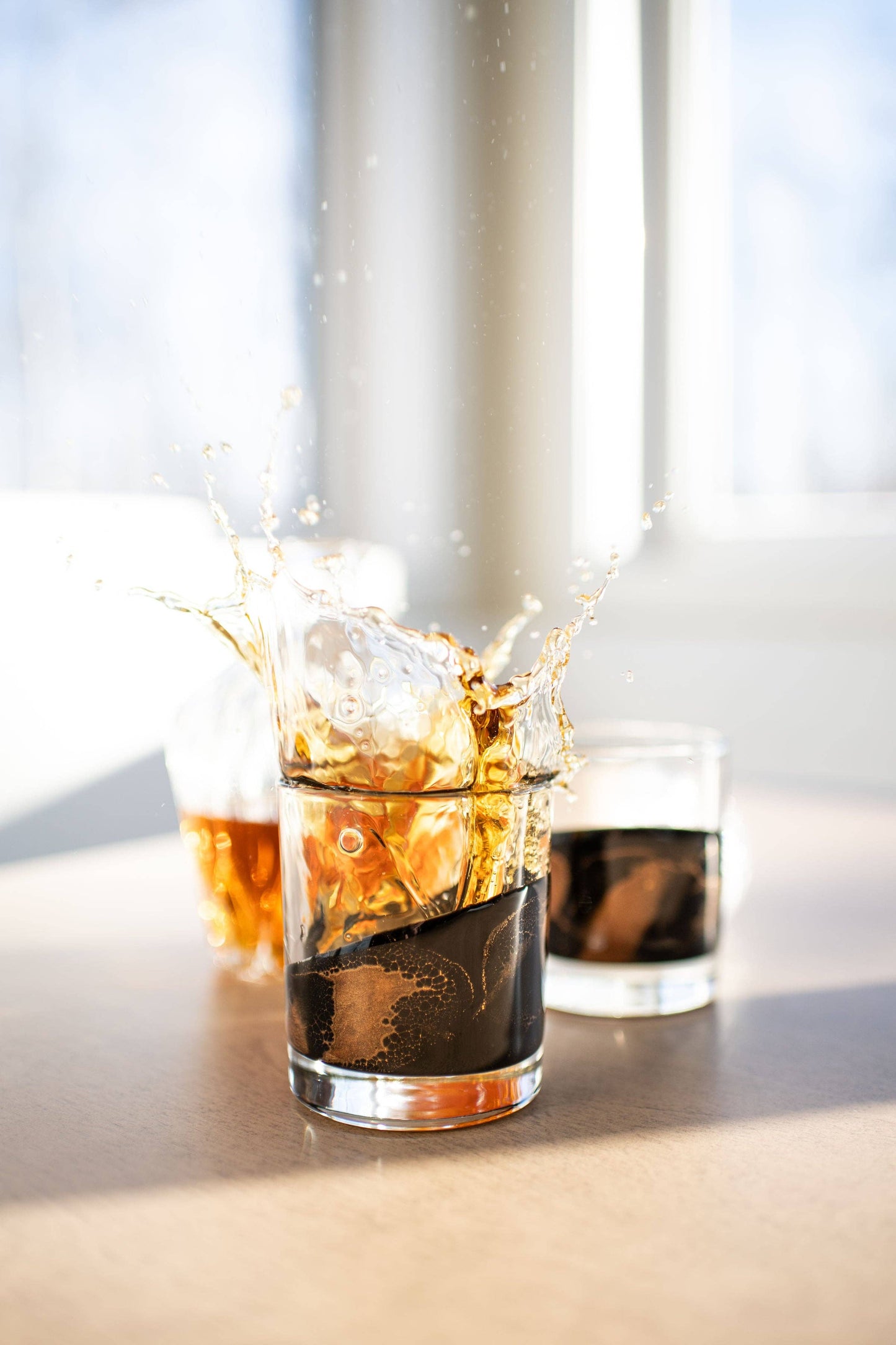Lynn & Liana Designs - Resin Accented Whisky Glasses-Price is per glass -NO TARIFFS: Caribbean Blue