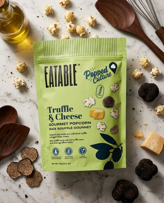 EATABLE Popcorn - 🇨🇦 Popped Culture 🌎 Truffle & Cheese Popcorn (Vegan)