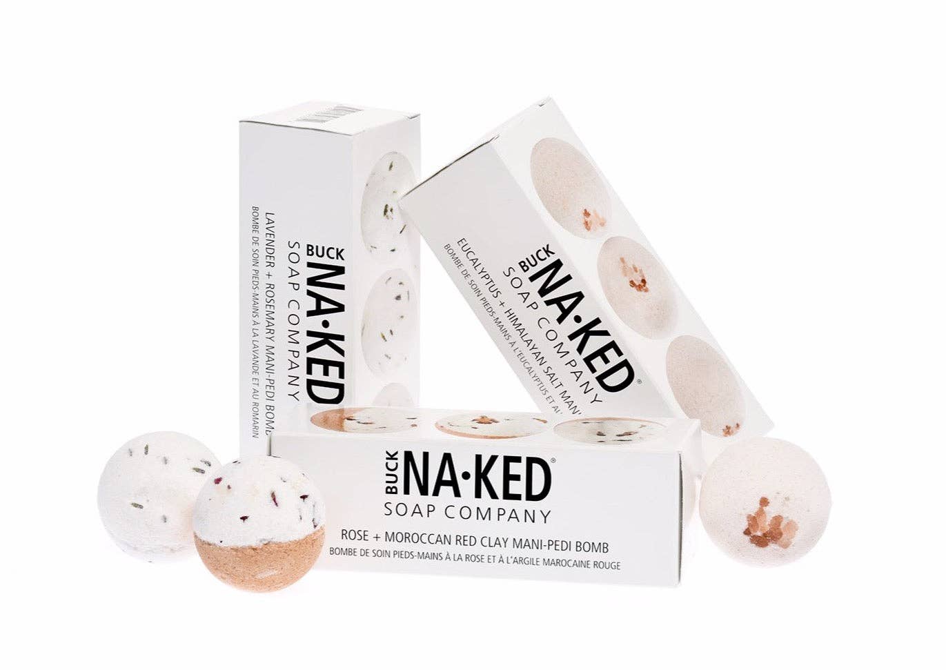 Buck Naked Soap Company - Rose + Moroccan Red Clay Mani/Pedi Bomb