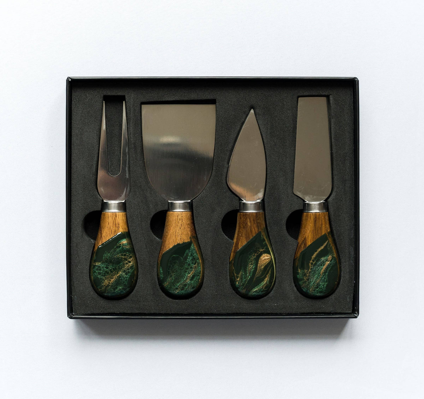 Lynn & Liana Designs - Resin Coated Cheese Knife Set - Set of 4 - NO TARIFFS!: Marble