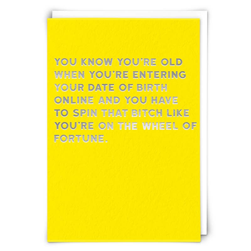 Redback Cards Canada - ALL Duties Paid - Wheel Of Fortune Greeting Card