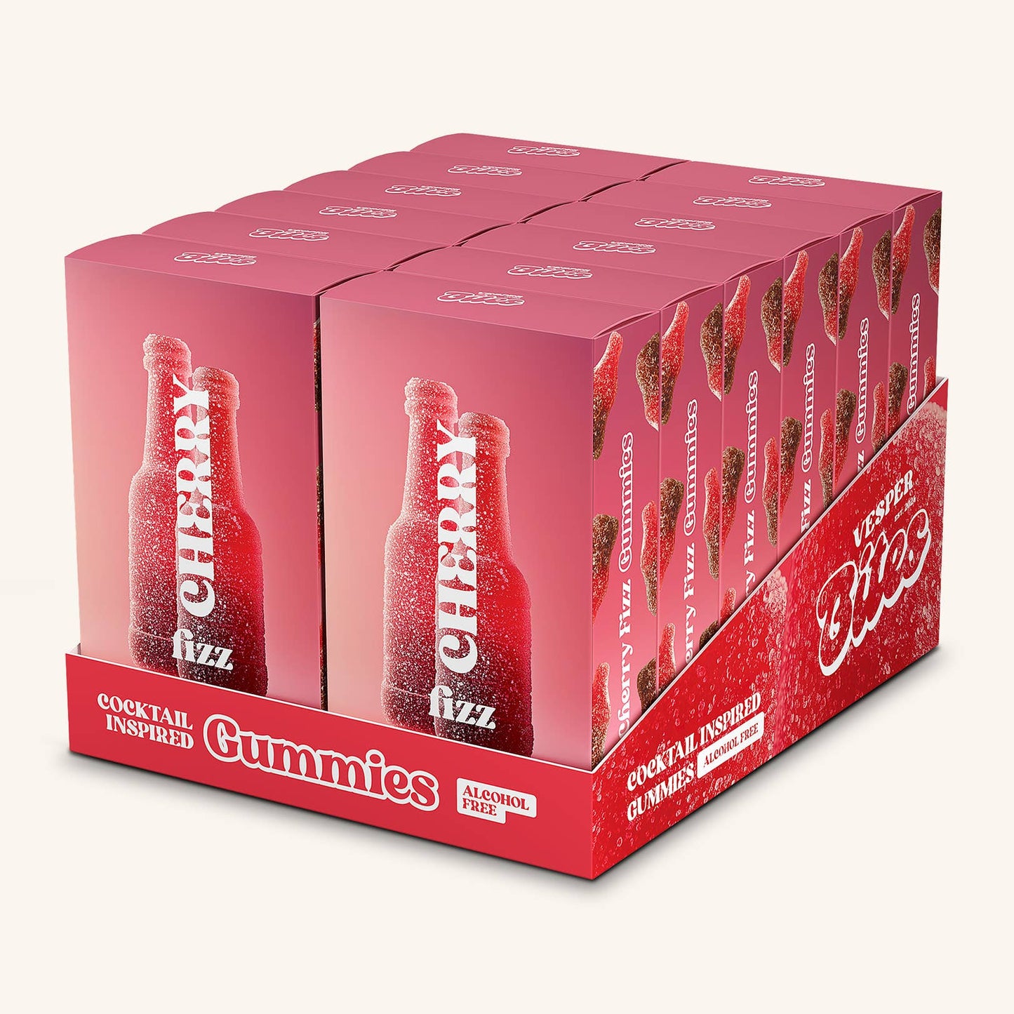 Vesper Bites - Cherry Fizz Gummies, Chewy Candies, All natural