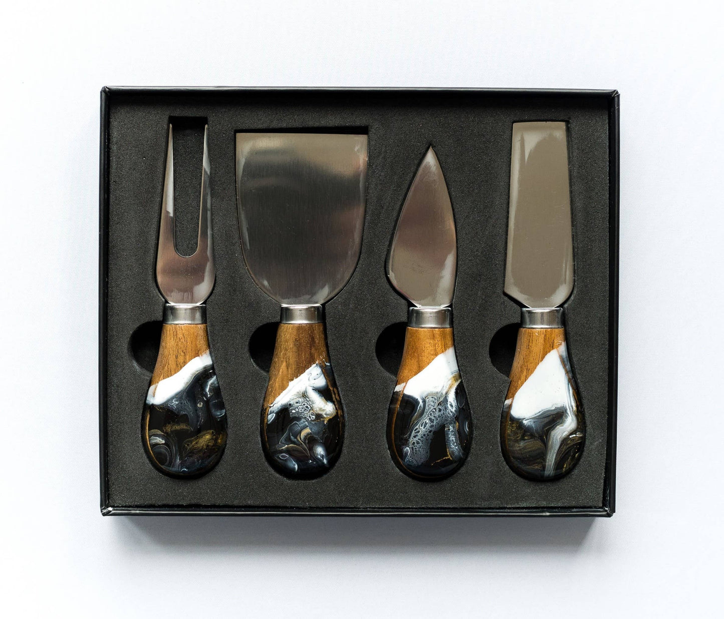 Lynn & Liana Designs - Resin Coated Cheese Knife Set - Set of 4 - NO TARIFFS!: Marble