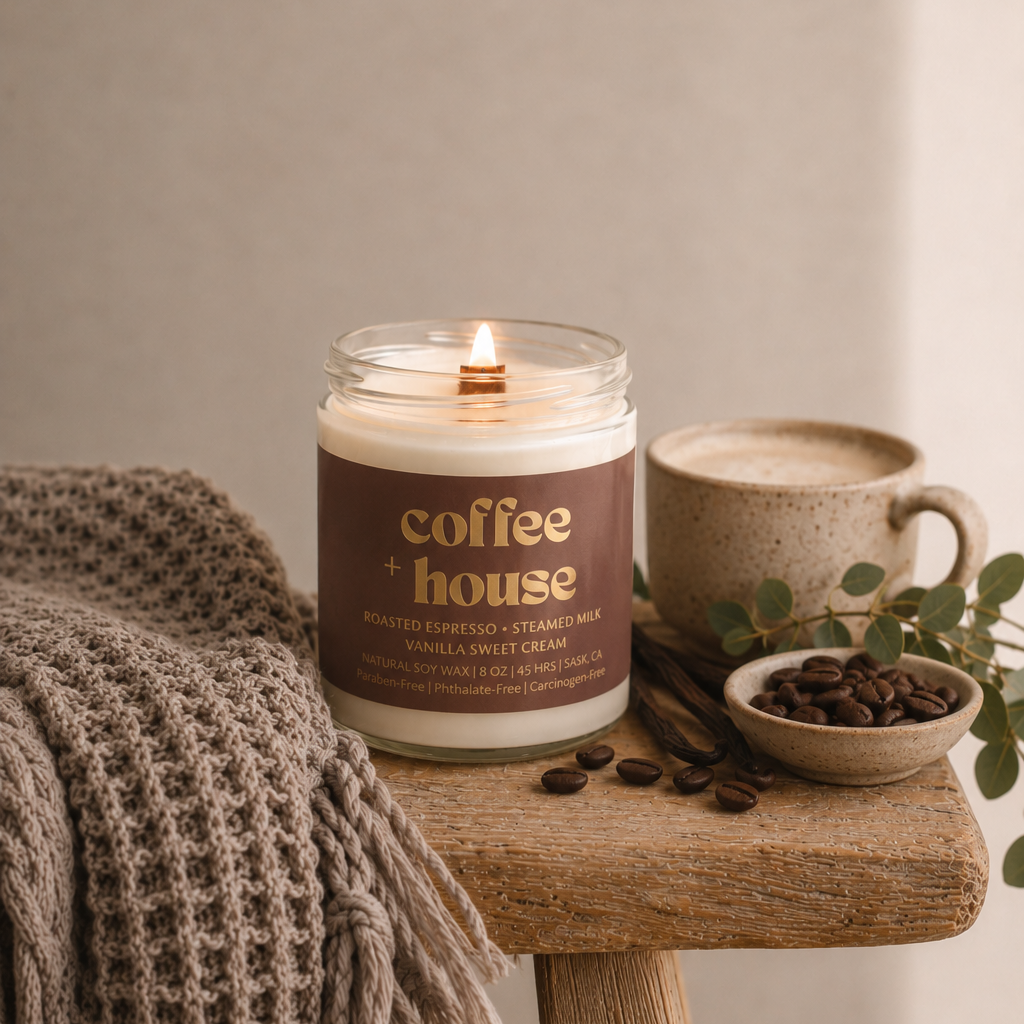 Prairie Creek Candles - COFFEE HOUSE | 8OZ NON TOXIC SOY CANDLE | FALL COLLECTION