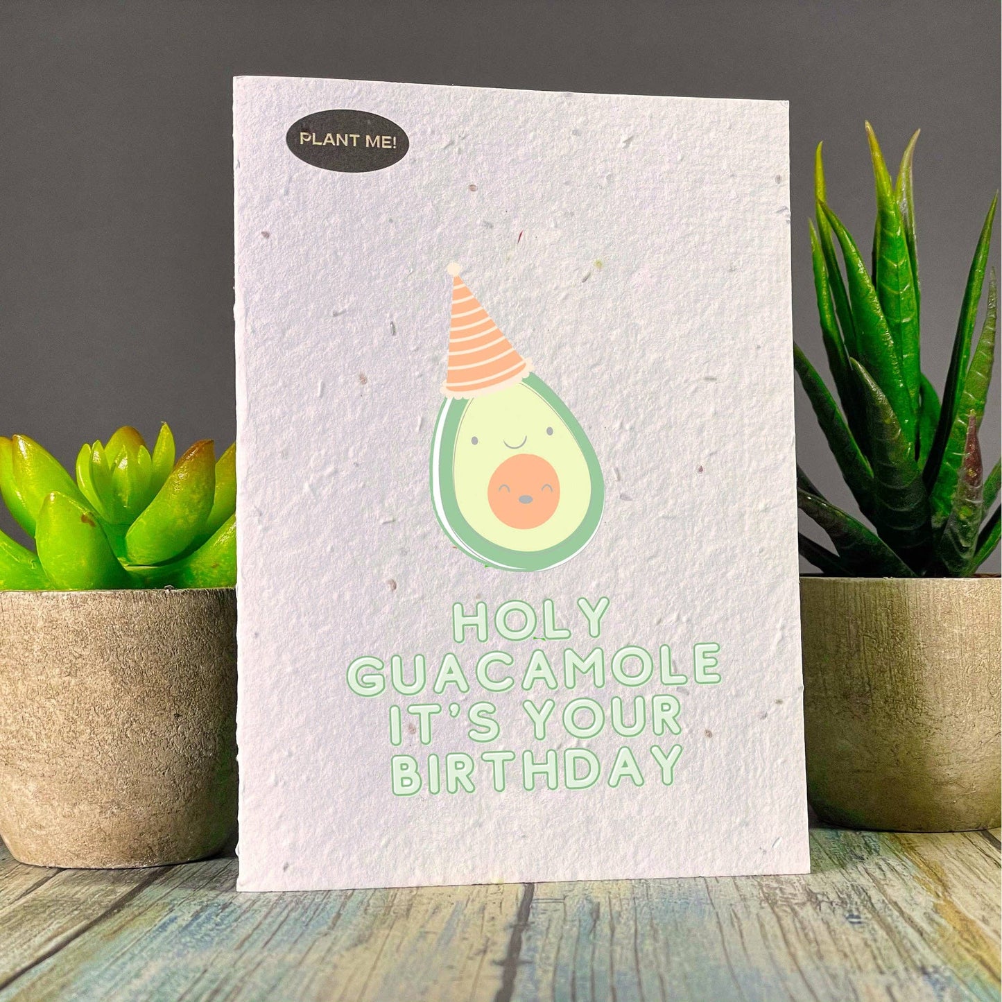 Plantable Greetings - Holy Guacamole It's Your Birthday Plantable Greeting Card: Wildflowers