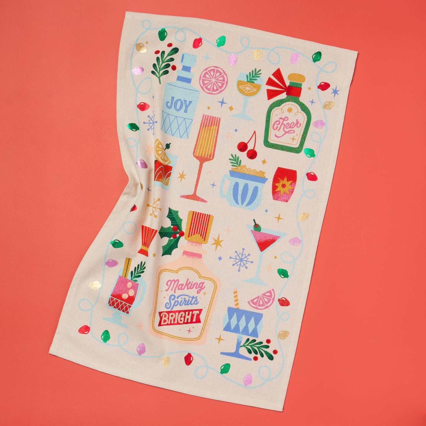 Danica Brands - Spirits Bright Christmas Decorative Dishtowel