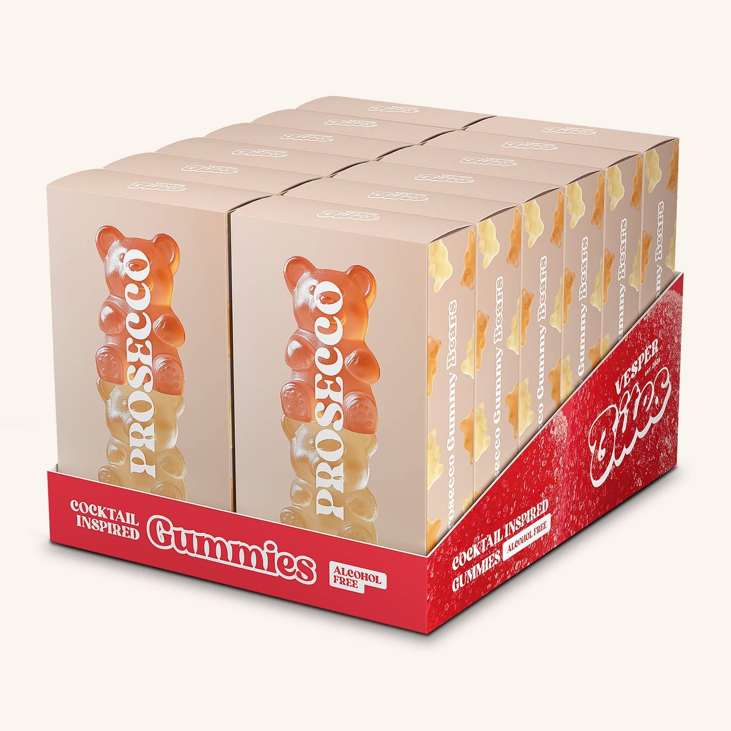 Vesper Bites - Prosecco Bear Gummies, Chewy Candies, Alcohol-Free