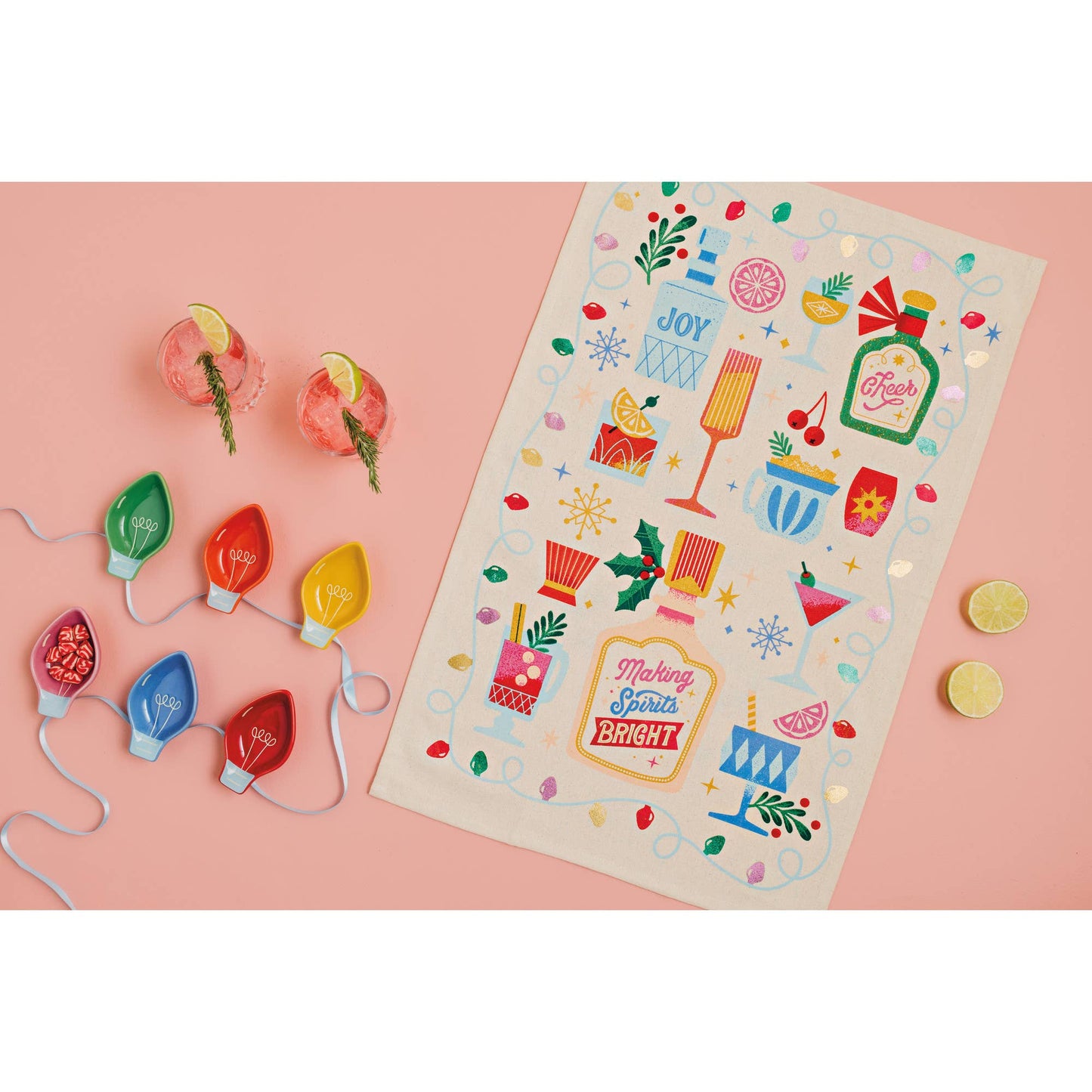 Danica Brands - Spirits Bright Christmas Decorative Dishtowel