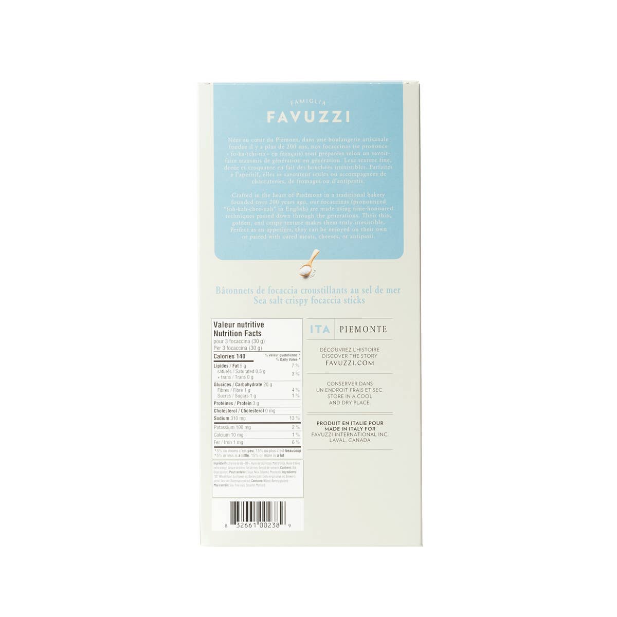 Favuzzi - Sea salt crispy focaccia sticks