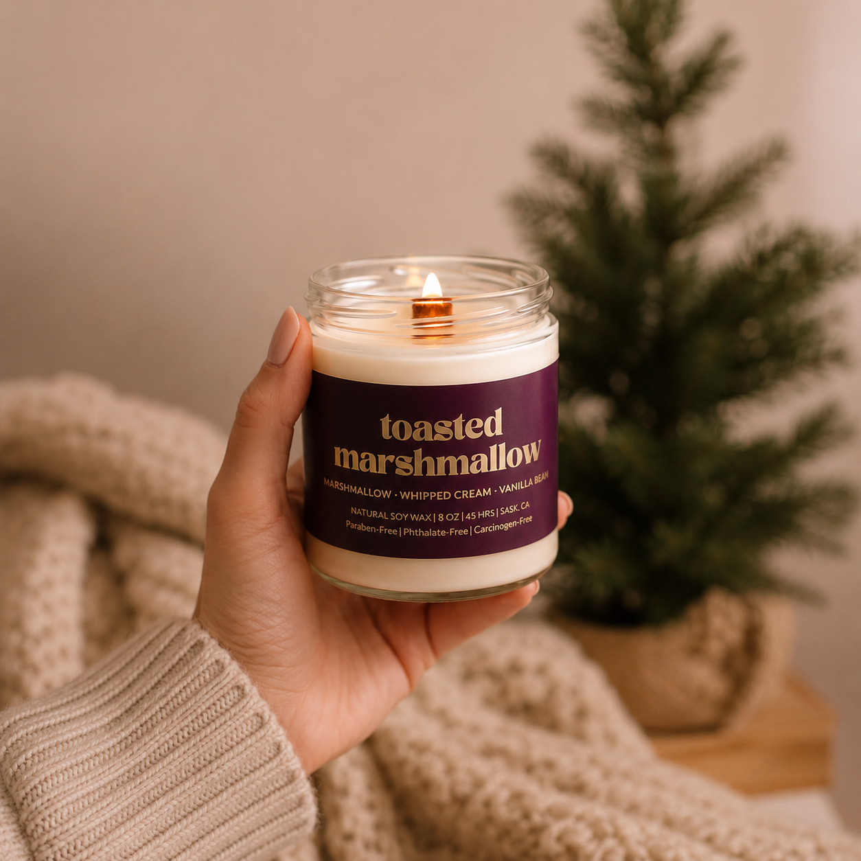 Prairie Creek Candles - TOASTED MARSHMALLOW | 8OZ NON TOXIC SOY CANDLE | FALL COLLECTION