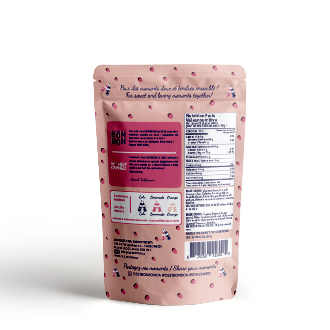 c'est BONBON- Canada - Sour Pop Bottles - Gummy Candies