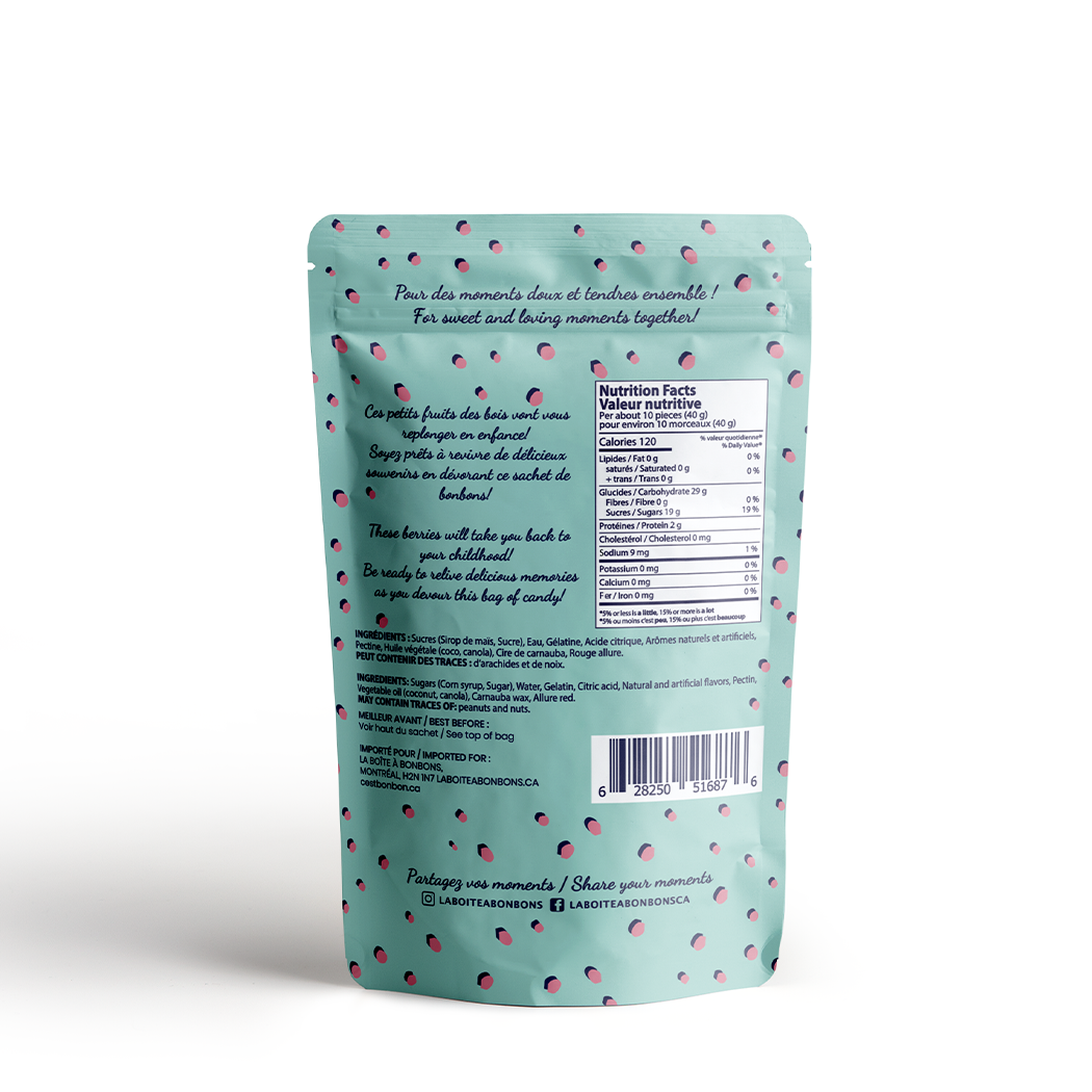 c'est BONBON- Canada - Raspberries - Gummy Candies
