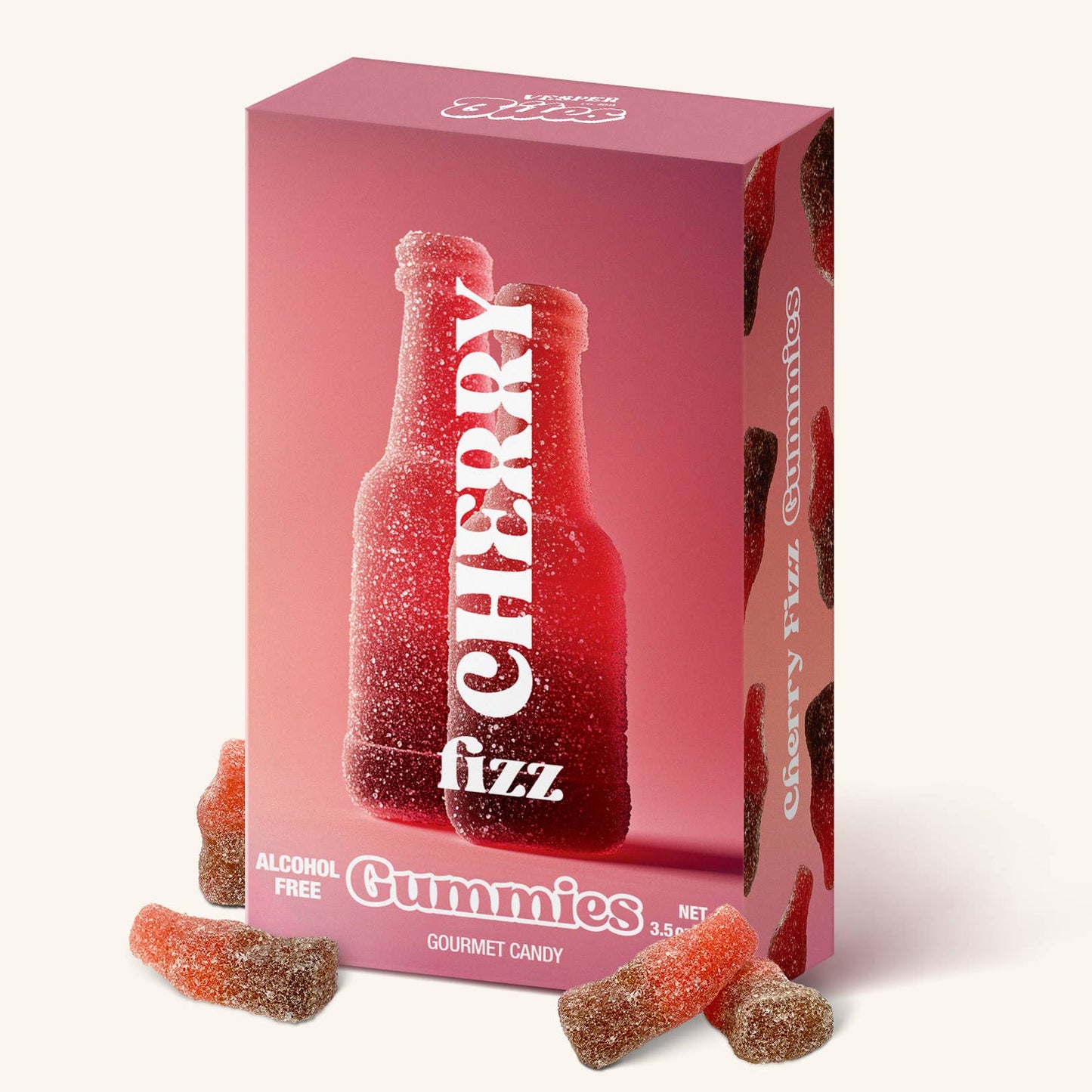 Vesper Bites - Cherry Fizz Gummies, Chewy Candies, All natural