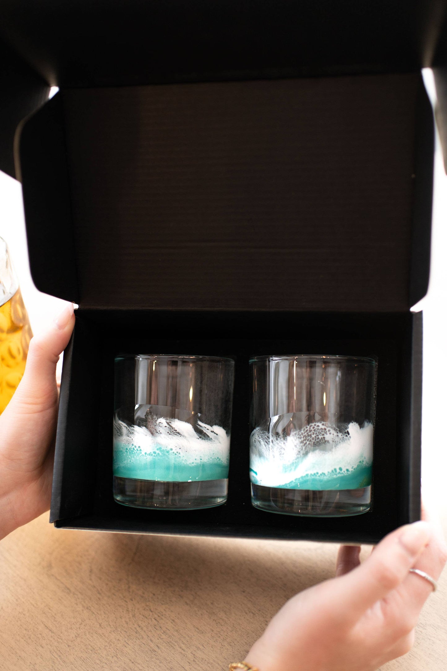 Lynn & Liana Designs - Resin Accented Whisky Glasses-Price is per glass -NO TARIFFS: Ocean Vibes