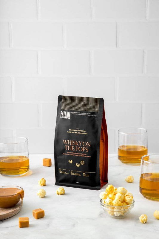 EATABLE Popcorn - Whisky on the Pops (100g) Alcohol Infused Gourmet Popcorn