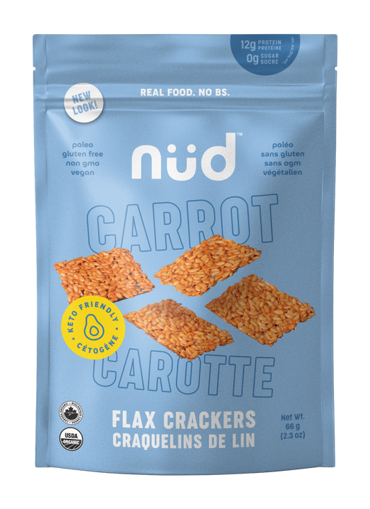 nud fud Inc. - Keto Carrot Flax Crackers